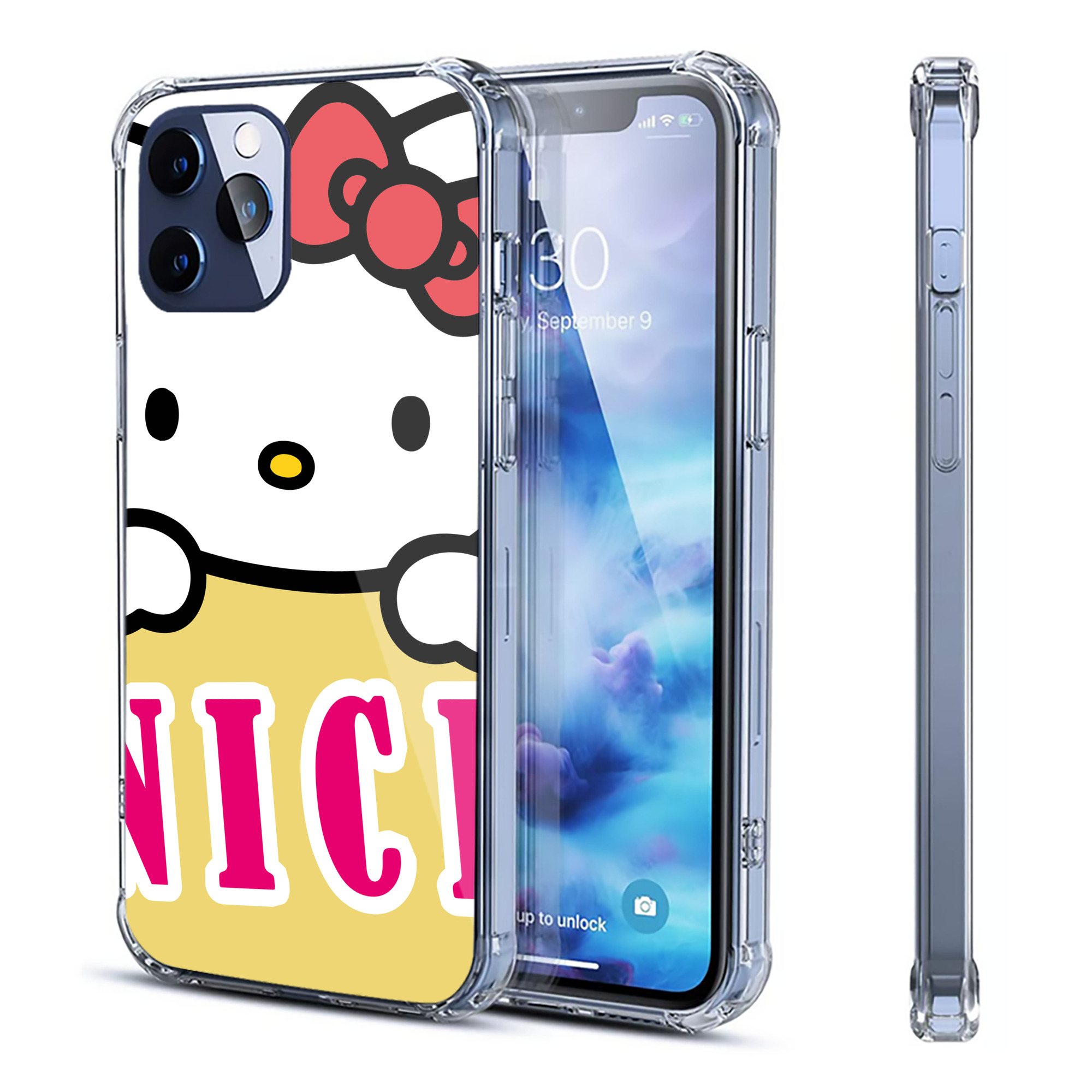 （画像用） Hello Kitty ハローキティ 【iPhone 12シリーズ対応】透明スマホケース（クリアソフトケース）